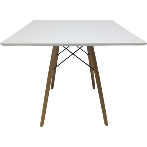 Mesa Jantar Quadrada Eiffel 80cm Branco Mdf Charles Eames
