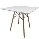 Ver imagem 2 de Mesa Jantar Quadrada Eiffel 80cm Branco MDF Charles Eames