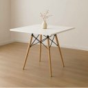 Ver imagem 1 de Mesa Jantar Quadrada Eiffel 80cm Branco MDF Charles Eames
