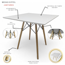 Ver imagem 6 de Mesa Jantar Quadrada Eiffel 80cm Branco MDF Charles Eames