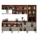 Ver imagem 6 de Cozinha Modulada Proença 5 Peças com Aéreo 80cm Nogueira Touch-nude Prime Tx - Demartêz