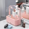 Maleta Caixa Organizador 1 Gavetas para Cosméticos ou Maquiagem Rosa 30x24cm - 3