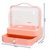 Maleta Caixa Organizador 1 Gavetas para Cosméticos ou Maquiagem Rosa 30x24cm - 2