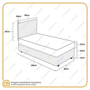Ver imagem 4 de Box Solteiro Branca com Cabeceira Painel Iris Marrom e o Colchão de Molas Classic Superlastic 88cm