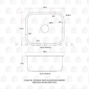 Ver imagem 6 de Cuba Para Cozinha Aço Inox 201 Aimoré 43 cm Pingoo.casa - Prata