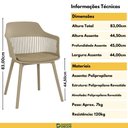 Ver imagem 3 de Kit 6 Cadeiras de Jantar Estofada Marcela - Nude Escuro