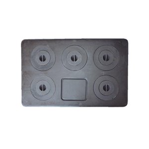 Chapa Fogão a Lenha 5 Furos com Redução Multiuso 92x59cm