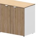 Ver imagem 5 de Armário Baixo Escritório 4 Portas C/ Chave 160 Cm F5 Office Cor:macadâmia com Branco