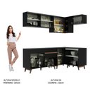 Ver imagem 6 de Armário de Cozinha Completa 332cm Preto/Rustic Reims Madesa XA02