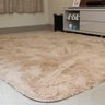 Tapete Sala Felpudo Grande 2,40 x 2,00M Bege Liso - 2