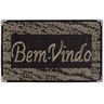 Tapete Bem Vindo Preto Sisal Facil Limpar Ponteira Lancer - 1