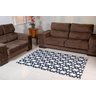 Tapete de Sala Geométrico 2,00 x 1,36 Losango Preto e Branco - 4