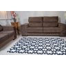Tapete de Sala Geométrico 2,00 x 1,36 Losango Preto e Branco - 2