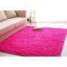 Tapete de Sala Grande Felpudo Macio Luxo 2,0x1,40M Rosa Pink - 1