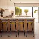 Ver imagem 6 de Kit 4 Bancos para Bancada Banqueta Alta Cappuccino Balcão Cozinha Bistrô Área Gourmet Churrasqueira