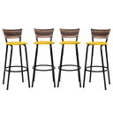 Ver imagem 1 de Kit 4 Bancos para Bancada Banqueta Alta Cappuccino Balcão Cozinha Bistrô Área Gourmet Churrasqueira