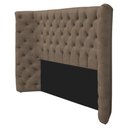 Ver imagem 2 de Cabeceira Casal Everest P02 140 cm para cama Box Suede Marrom - Amarena Móveis