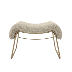 Puff Banqueta Calm Luxo Decorativo Versátil Bouclé Zahav