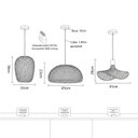 Ver imagem 4 de Kit 3 Pendentes Bambu Natural Orgânico Composição C Lâmp.LED