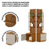 Rack com Painel Ripado Modulado para Tv até 75 Polegadas Nature Off White Ouro Preto - 7