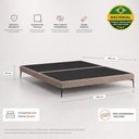 Ver imagem 4 de Cama Base Box Queen Unique 158x198 Sommier Moderno Pés de Ferro Bouclê Capuccino - Desk Design