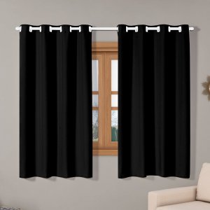 Cortina Oxford 2,20m X 1,40m Apartamento para Sala Quarto Janela Cozinha Decorativa Preto