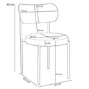 Ver imagem 5 de Cadeira Decorativa Estofada para Sala de Jantar Louise L02 Suede Azul Marinho - Lyam Decor