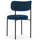 Ver imagem 7 de Cadeira Decorativa Estofada para Sala de Jantar Louise L02 Suede Azul Marinho - Lyam Decor