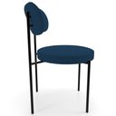 Ver imagem 6 de Cadeira Decorativa Estofada para Sala de Jantar Louise L02 Suede Azul Marinho - Lyam Decor