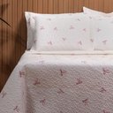 Ver imagem 3 de Jogo de Lençol Casal Padrão Lacinhos Micropercal 180 Fios 3 Peças - 100% Poliéster