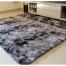 Tapete Sala Peludo Felpudo Luxo Fofo 3,80 x 5,00 Metros Preto Mesclado - 2