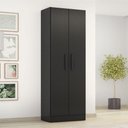 Ver imagem 2 de Guarda Roupas Multiuso Solteiro Organizador 4 Prateleiras Belém Notável Preto