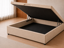 Ver imagem 4 de Cama Box Baíú Baú Casal com Encaixe para Colchão e Puxador Embutido:Bege