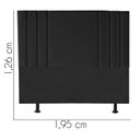 Ver imagem 3 de Cabeceira Cama Box King Estofada Grécia 195cm Suede:preto