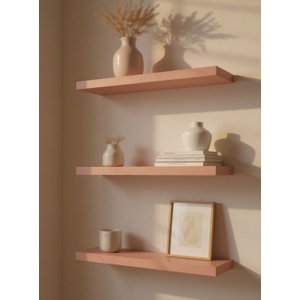 Kit de 3 Prateleiras 60cm Mdf Rosa - On Móveis