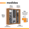 Guarda Roupas Modulado de Canto Madrid com 5 Portas e 2 Gavetas Maxel - 3