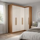 Ver imagem 2 de Guarda Roupas Modulado de Canto Madrid com 5 Portas e 2 Gavetas Maxel