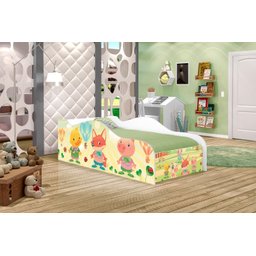 Cama Montessoriana Solteiro Fazendinha Animais 100% Mdf Lúdica Segura para Quarto Infantil - 4