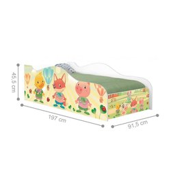 Cama Montessoriana Solteiro Fazendinha Animais 100% Mdf Lúdica Segura para Quarto Infantil - 2
