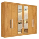 Ver imagem 2 de Guarda Roupa Casal com Espelho 6 Portas 4 Gavetas - Alba-peroba - Made Marcs