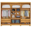 Ver imagem 3 de Guarda Roupa Casal com Espelho 6 Portas 4 Gavetas - Alba-peroba - Made Marcs