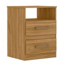 Ver imagem 1 de Mesa de Cabeceira Apolo 2 Gavetas Freijó Moval