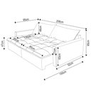 Ver imagem 4 de Sofá Cama Casal Retrátil 208cm Carly F05 Linho Impermeabilizado Cinza - Mpozenato