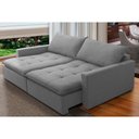 Ver imagem 2 de Sofá Cama Casal Retrátil 208cm Carly F05 Linho Impermeabilizado Cinza - Mpozenato