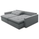 Ver mais imagens de Sofá Cama Casal Retrátil 208cm Carly F05 Linho Impermeabilizado Cinza - Mpozenato