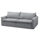 Ver imagem 1 de Sofá Cama Casal Retrátil 208cm Carly F05 Linho Impermeabilizado Cinza - Mpozenato