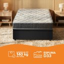 Ver imagem 6 de Cama Box Baú Solteiro King Preto + Colchão Espuma D33 Ortopédico Zidi San Francisco 96x203x59cm