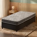 Ver imagem 2 de Cama Box Baú Solteiro King Preto + Colchão Espuma D33 Ortopédico Zidi San Francisco 96x203x59cm