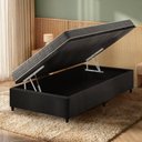 Ver imagem 3 de Cama Box Baú Solteiro King Preto + Colchão Espuma D33 Ortopédico Zidi San Francisco 96x203x59cm