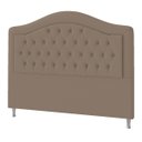 Ver imagem 4 de Cabeceira Casal Ághata P04 140 cm Suede - ADJ Decor - Marrom Claro TCA 945
